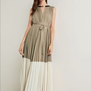 ISO BCBGMAXAZRIA Adelaide Pleated Maxi Dress